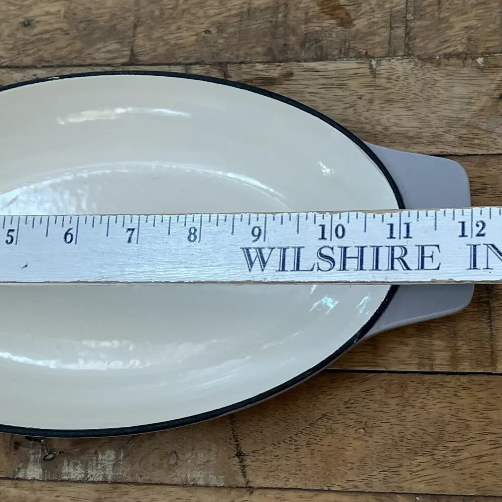 Martha Stewart Gray Enameled Cast Iron Gratin Casserole Dish Pan 12